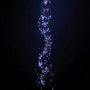 Изображение товара -  Гирлянда лошадиный хвост 20 нитей, 2.4м, 460LED (белая, на зеленом)